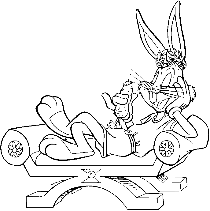 coloriage bugs bunny en empereur romain